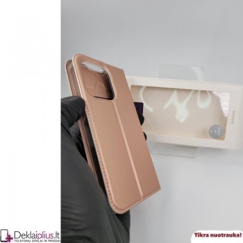 Dux Ducis dirbtinės odos atverčiamas dėklas - rausvas (telefonams Apple Iphone 14 Pro) Dux Ducis dirbtinės odos atverčiamas dėklas - rausvas (telefonams Apple Iphone 14 Pro)